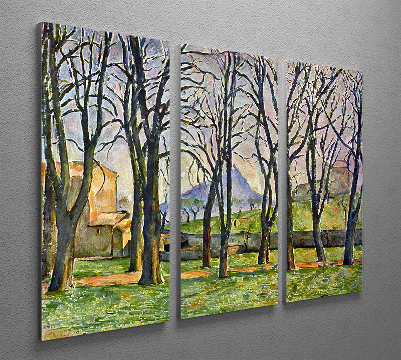 Chestnut Trees in Jas de Bouffan by Cezanne 3 Split Panel Canvas Print - Canvas Art Rocks - 2