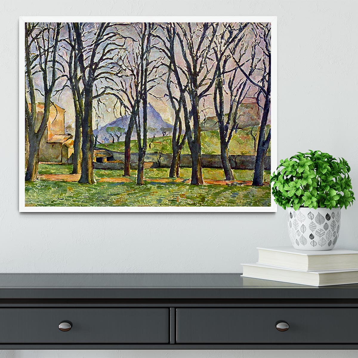 Chestnut Trees in Jas de Bouffan by Cezanne Framed Print - Canvas Art Rocks -6