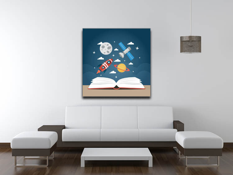 Children's Space Book Canvas Print - Canvas Art Rocks