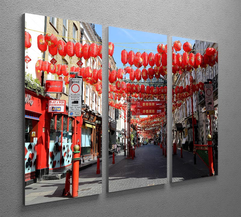 Chinatown London under Lockdown 2020 3 Split Panel Canvas Print - Canvas Art Rocks - 2