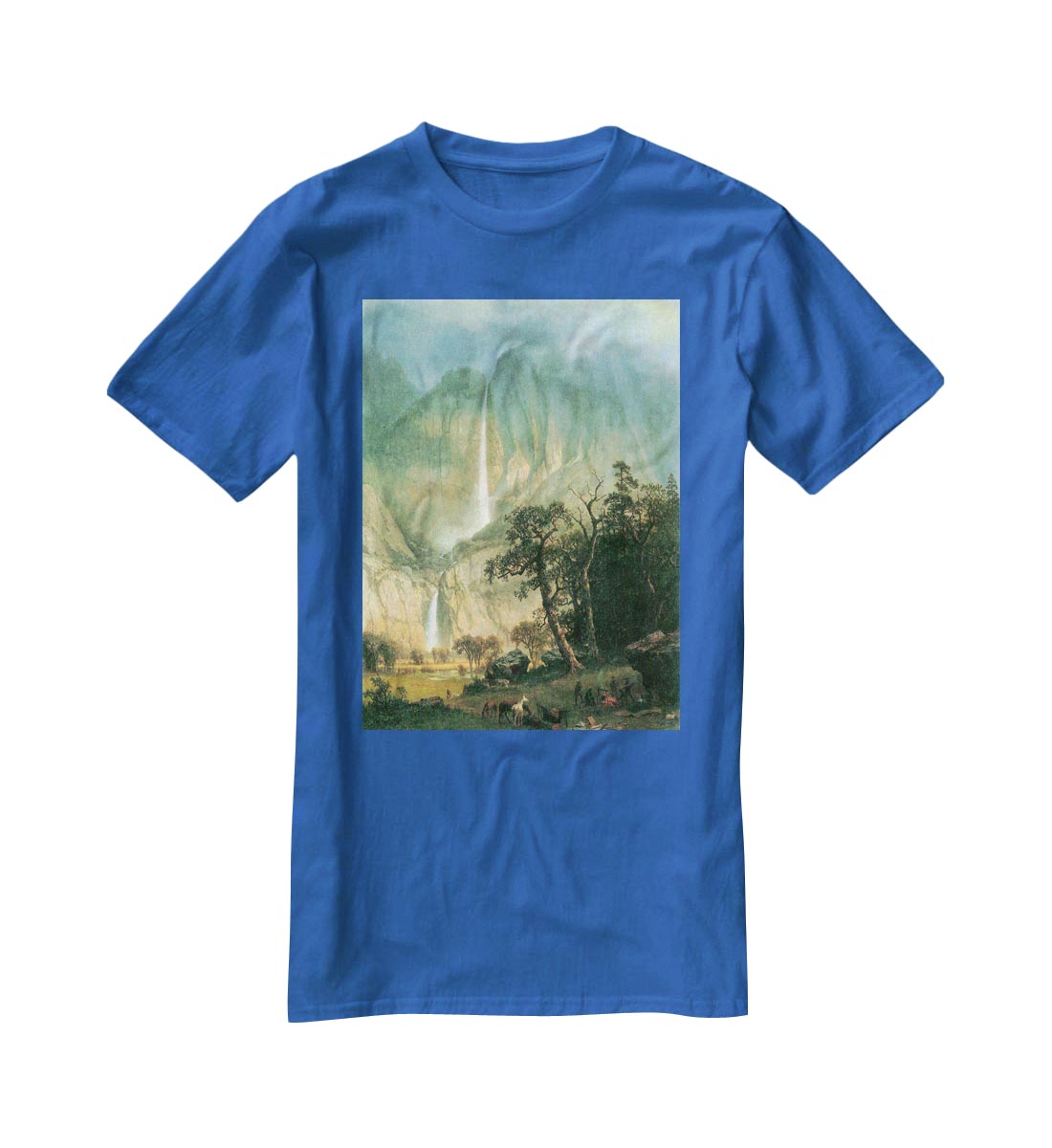 Cho-Looke Yosemite Watterfall by Bierstadt T-Shirt - Canvas Art Rocks - 2