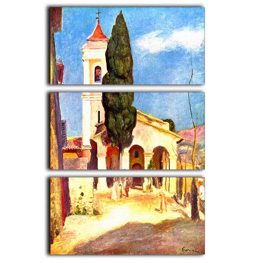 Church in Cagnes by Renoir 3 Split Panel Canvas Print - Canvas Art Rocks - 1