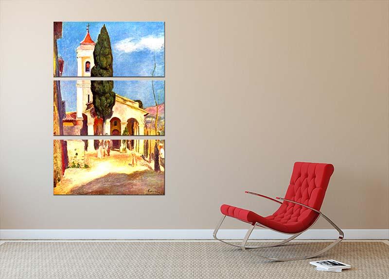 Church in Cagnes by Renoir 3 Split Panel Canvas Print - Canvas Art Rocks - 2