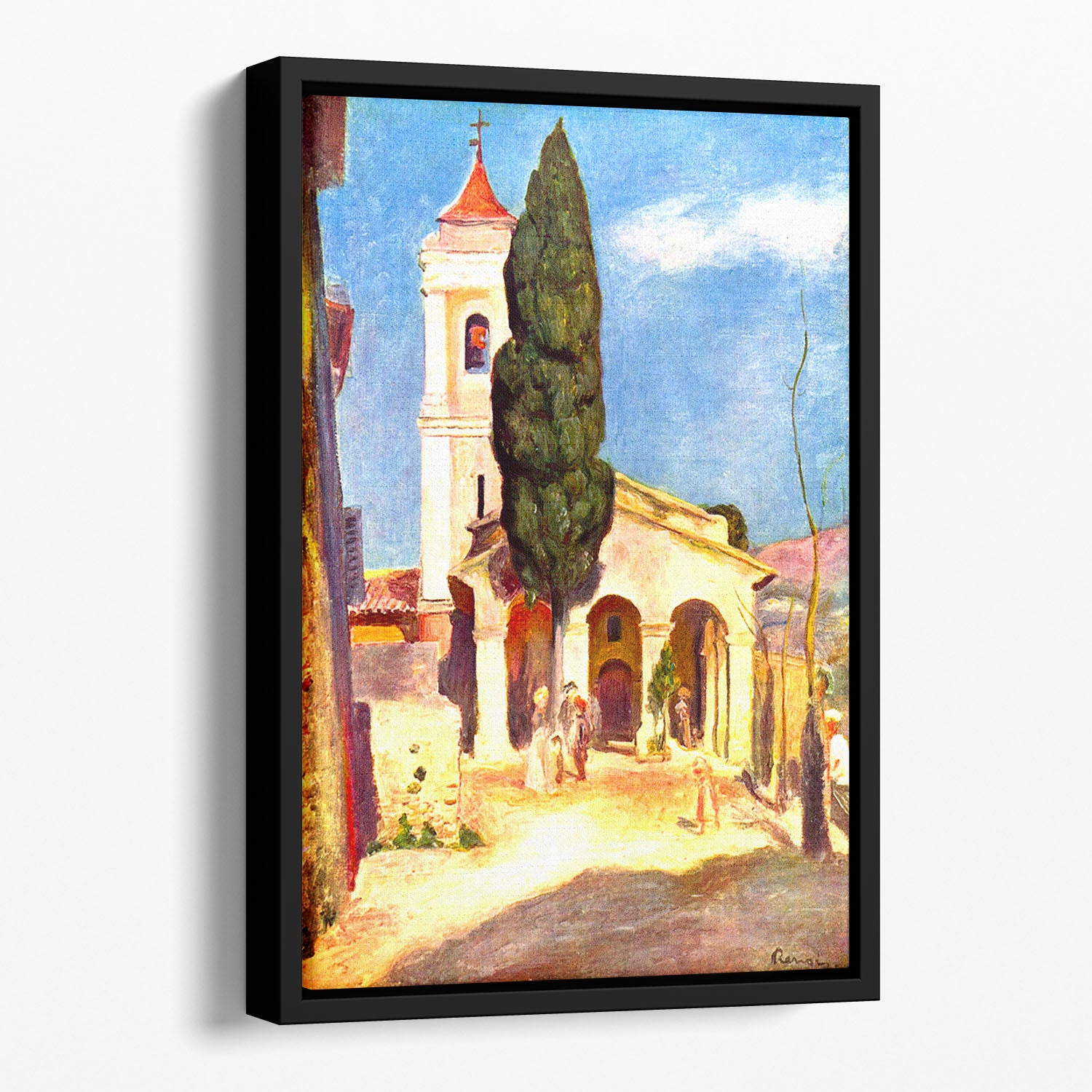 Church in Cagnes by Renoir Floating Framed Canvas