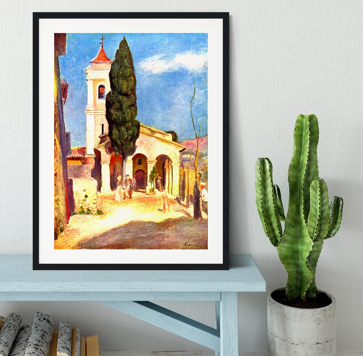 Church in Cagnes by Renoir Framed Print - Canvas Art Rocks - 1
