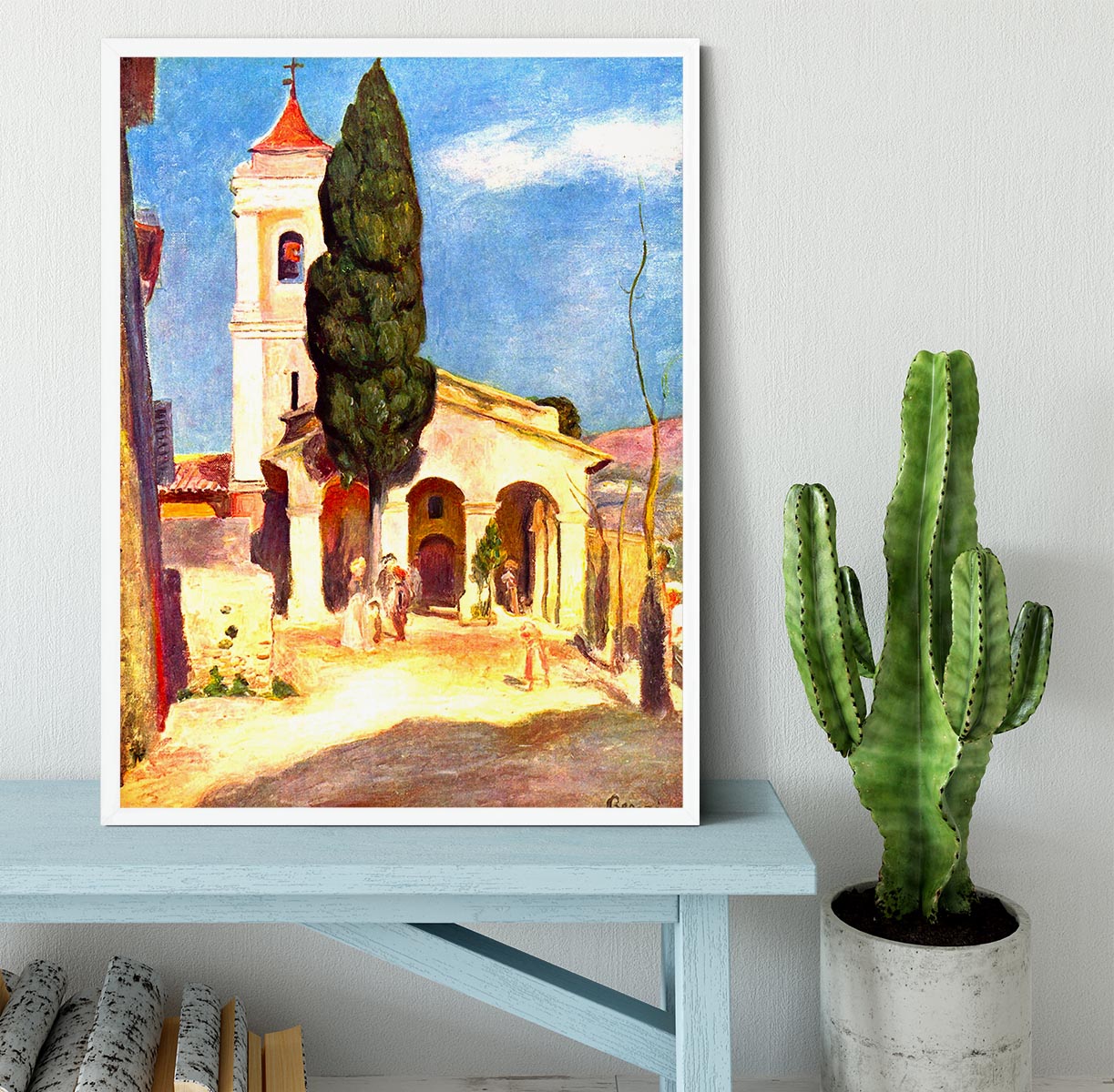 Church in Cagnes by Renoir Framed Print - Canvas Art Rocks -6