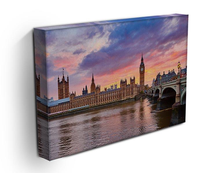 Cityscape of Big Ben and Westminster Bridge Canvas Print or Poster - Canvas Art Rocks - 3