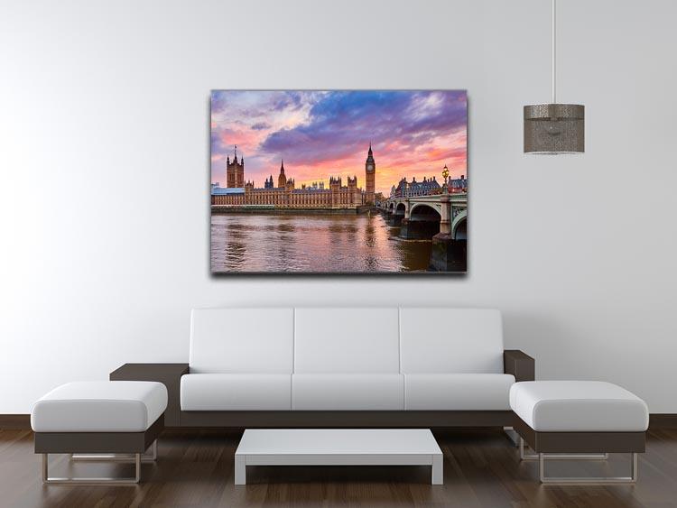 Cityscape of Big Ben and Westminster Bridge Canvas Print or Poster - Canvas Art Rocks - 4