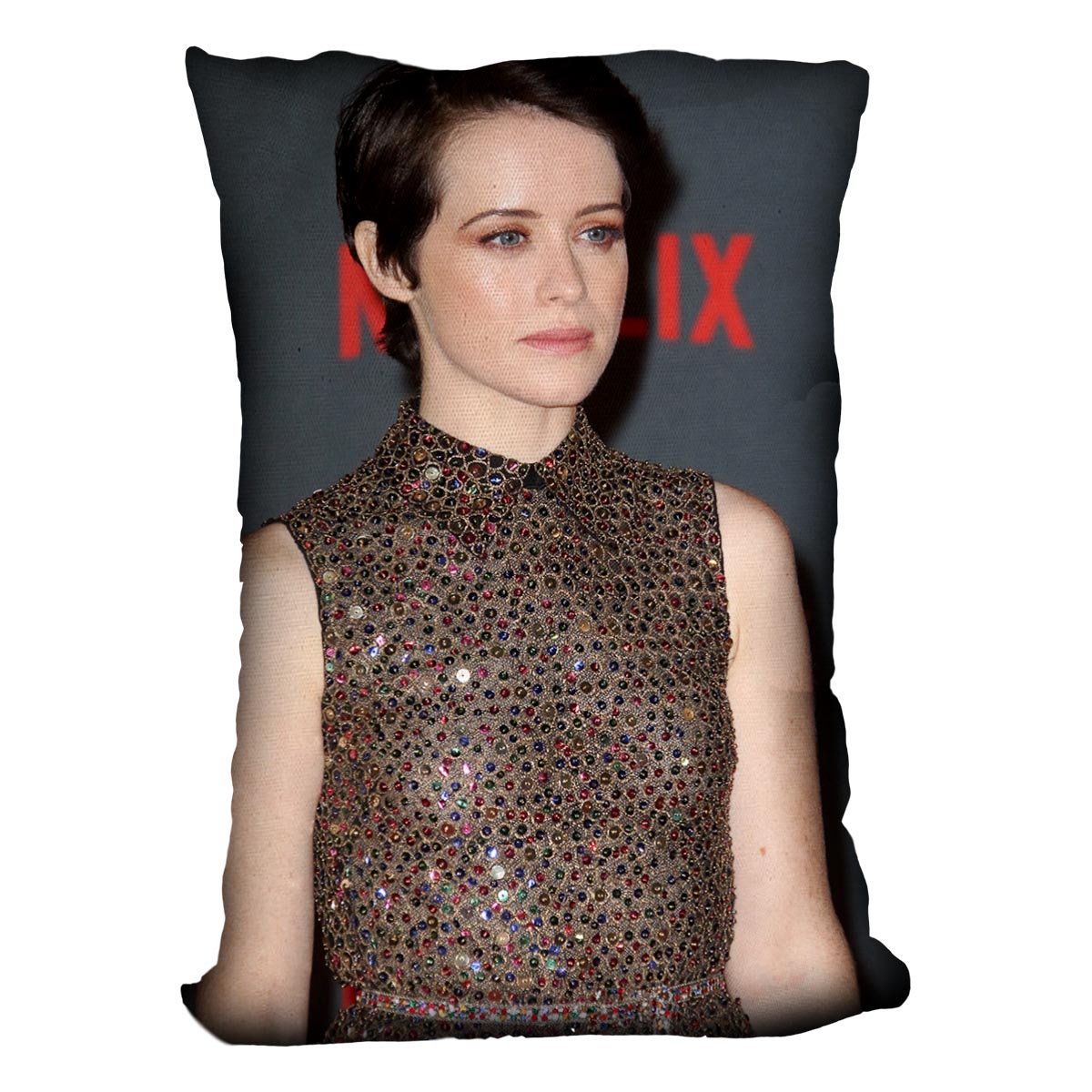 Claire Foy without a Crown Cushion