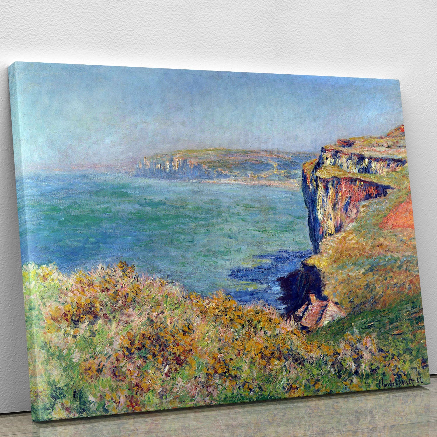 Cliffs at Varengeville by Monet Canvas Print or Poster - Canvas Art Rocks - 1