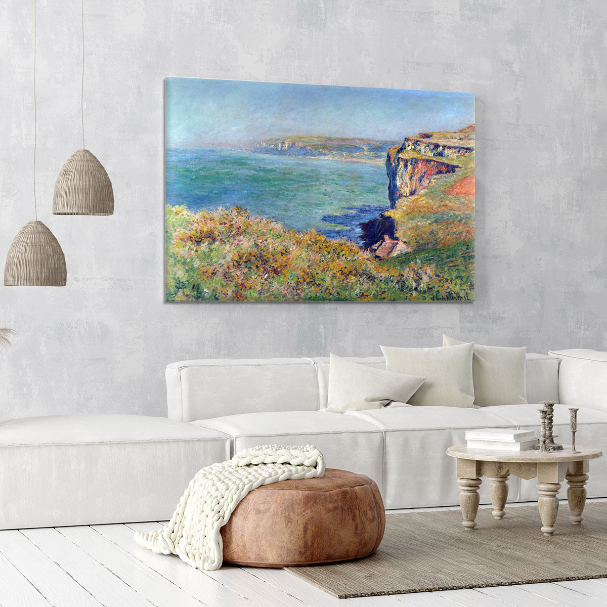 Cliffs at Varengeville by Monet Canvas Print or Poster - Canvas Art Rocks - 6