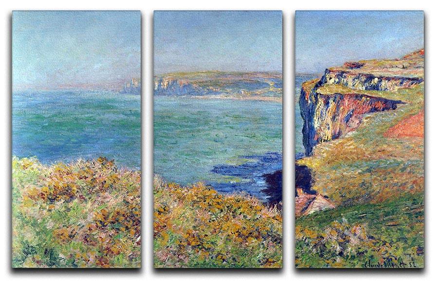 Cliffs at Varengeville by Monet Split Panel Canvas Print - Canvas Art Rocks - 4