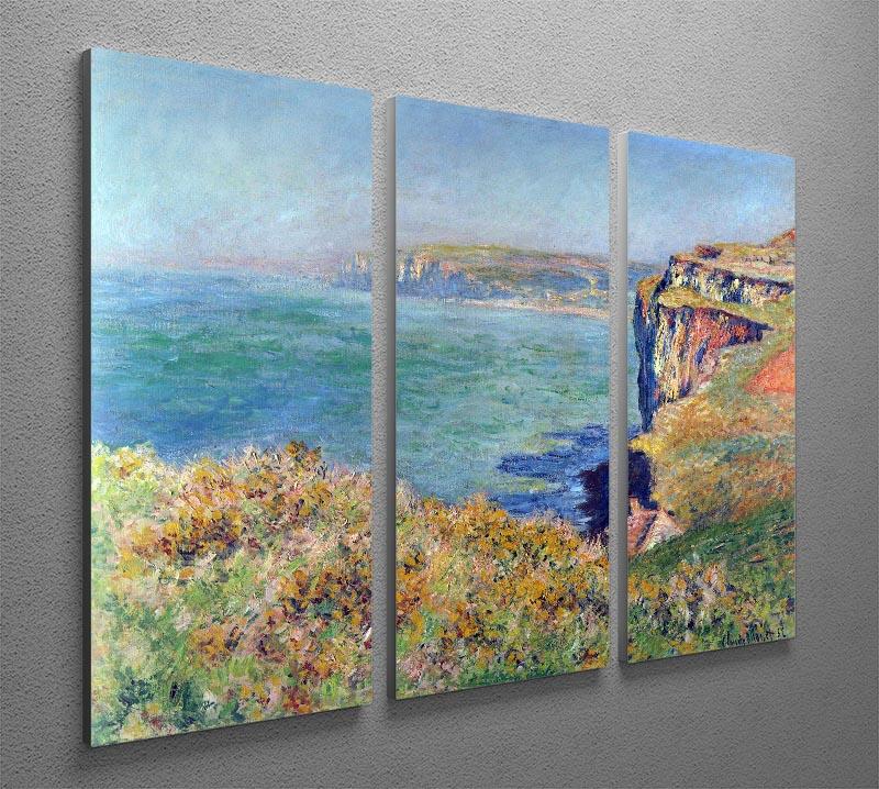 Cliffs at Varengeville by Monet Split Panel Canvas Print - Canvas Art Rocks - 4
