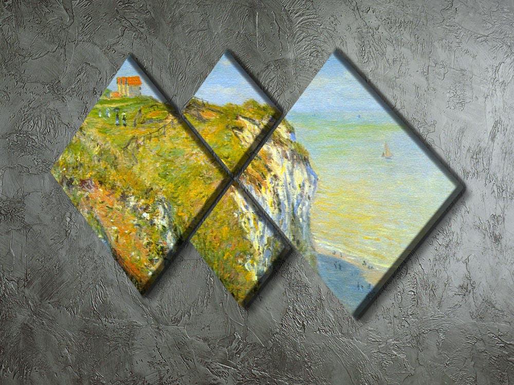 Cliffs by Monet 4 Square Multi Panel Canvas - Canvas Art Rocks - 2