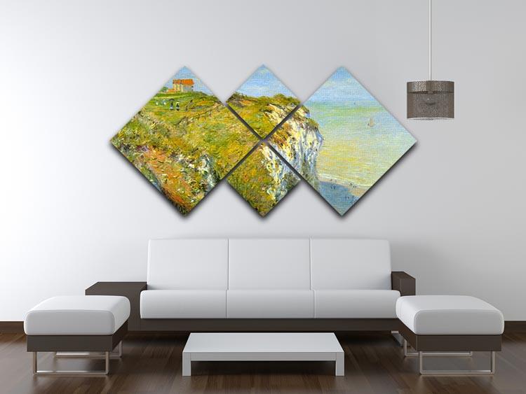 Cliffs by Monet 4 Square Multi Panel Canvas - Canvas Art Rocks - 3