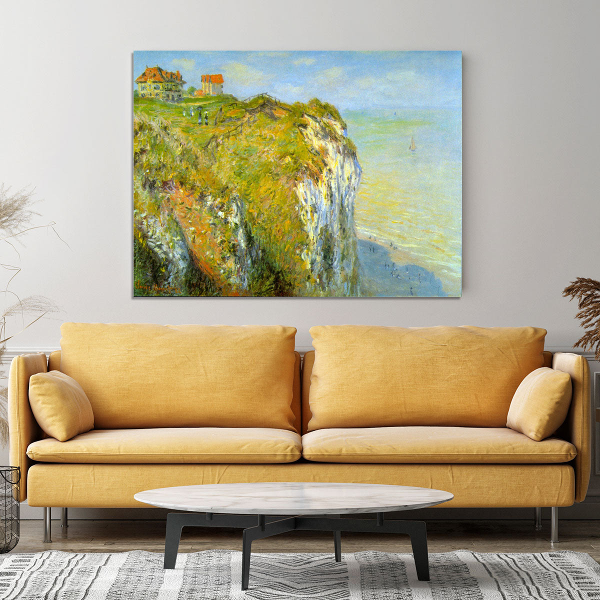 Cliffs by Monet Canvas Print or Poster - Canvas Art Rocks - 4