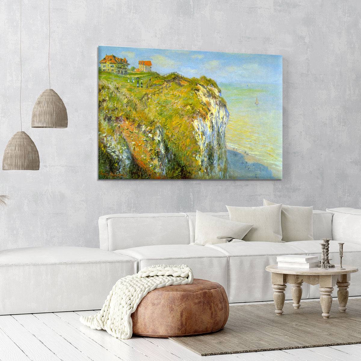 Cliffs by Monet Canvas Print or Poster - Canvas Art Rocks - 6