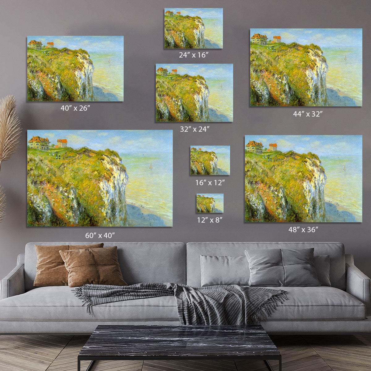 Cliffs by Monet Canvas Print or Poster - Canvas Art Rocks - 7