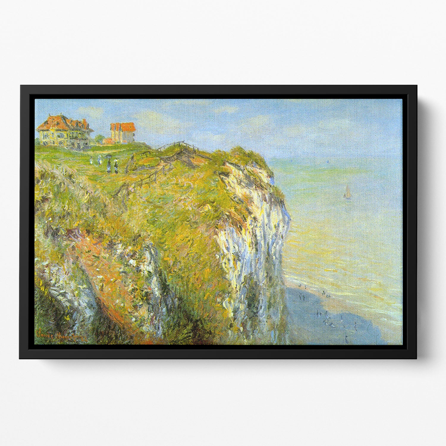 Cliffs by Monet Floating Framed Canvas