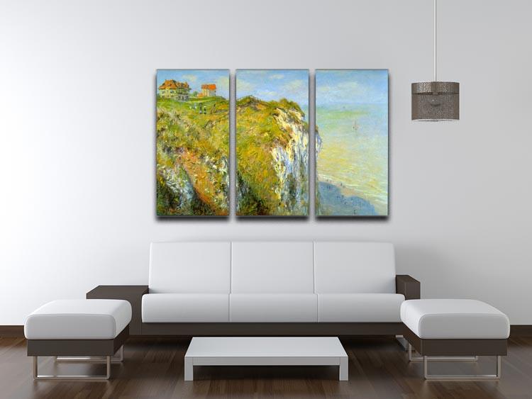 Cliffs by Monet Split Panel Canvas Print - Canvas Art Rocks - 4