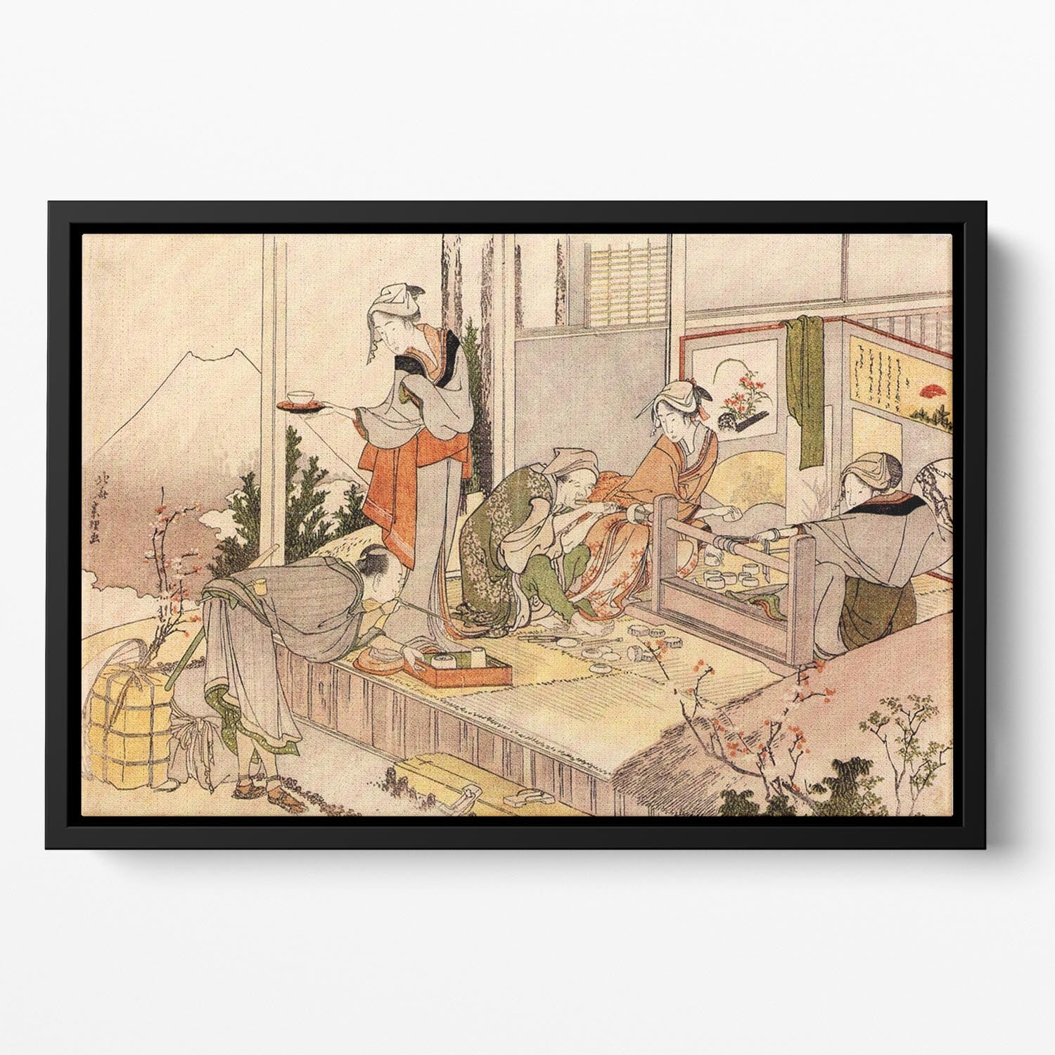 Close to mount Fuji by Hokusai Floating Framed Canvas