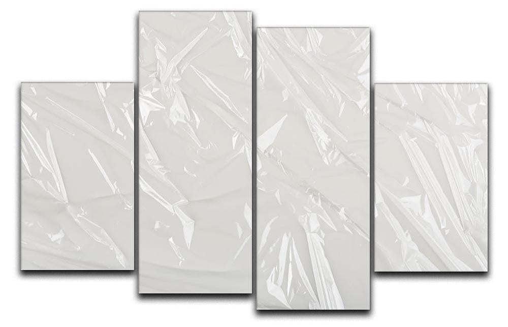 Closeup of wrinkled plastic 4 Split Panel Canvas  - Canvas Art Rocks - 1