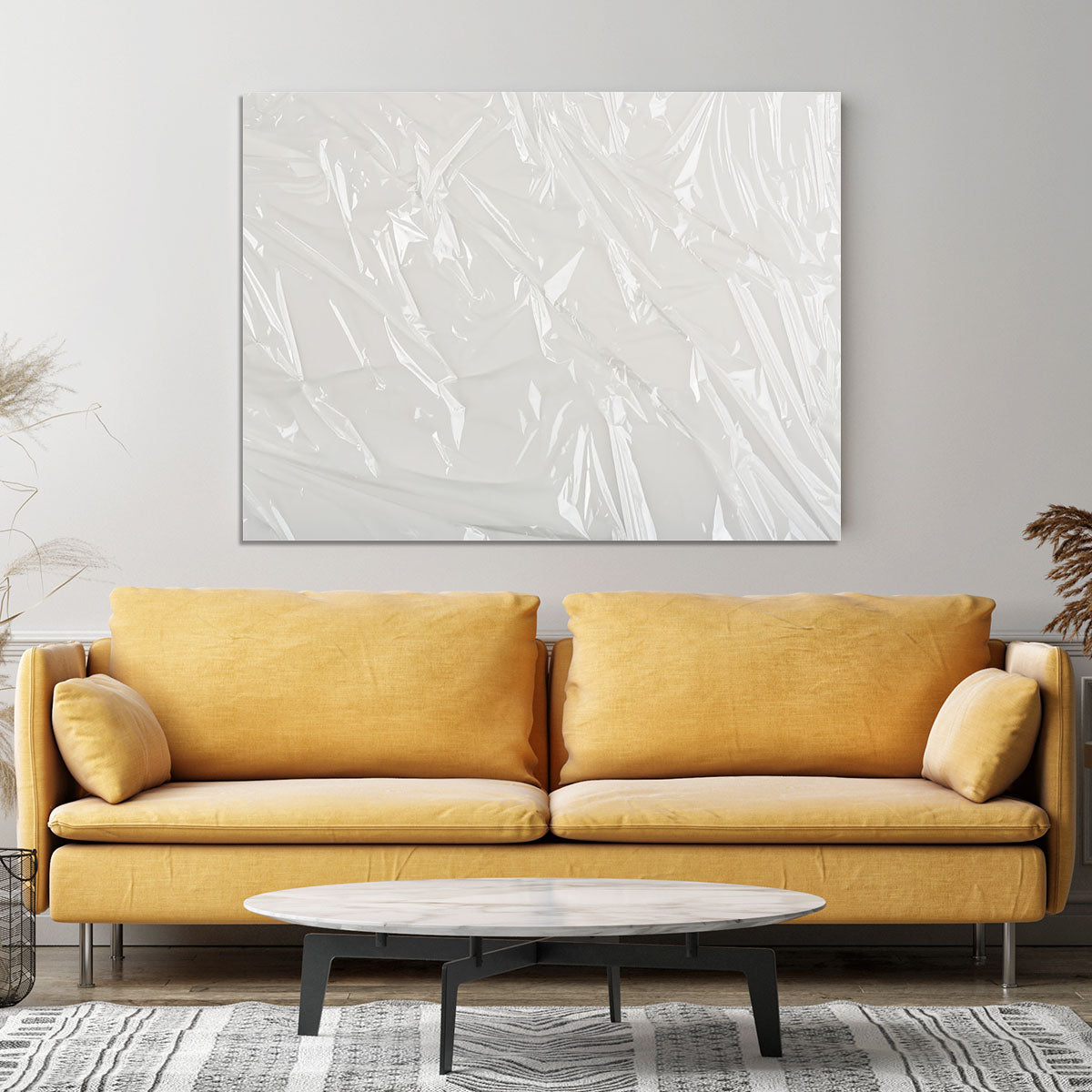 Closeup of wrinkled plastic Canvas Print or Poster - Canvas Art Rocks - 4
