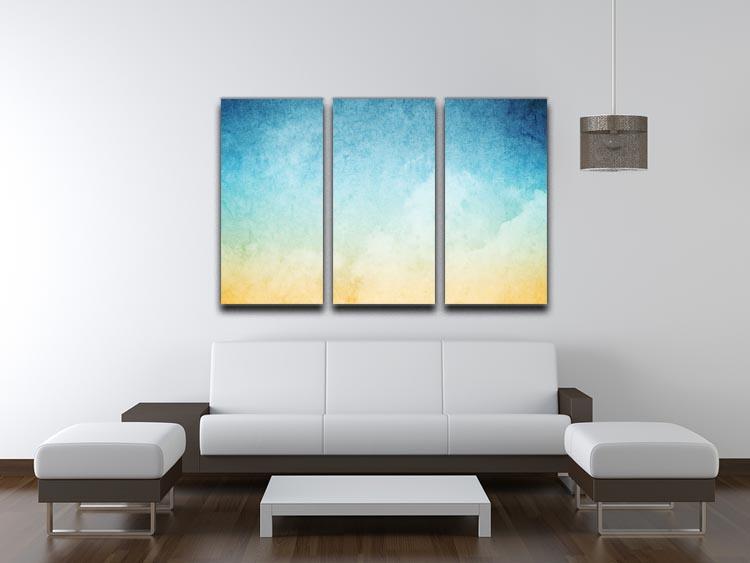 Cloudscape with grunge 3 Split Panel Canvas Print - Canvas Art Rocks - 3