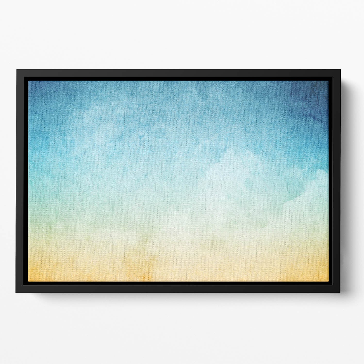 Cloudscape with grunge Floating Framed Canvas