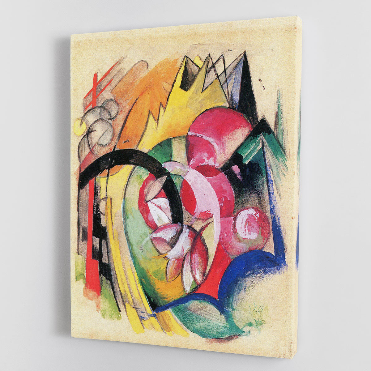 Colored flowers by Franz Marc Canvas Print or Poster - Canvas Art Rocks - 1
