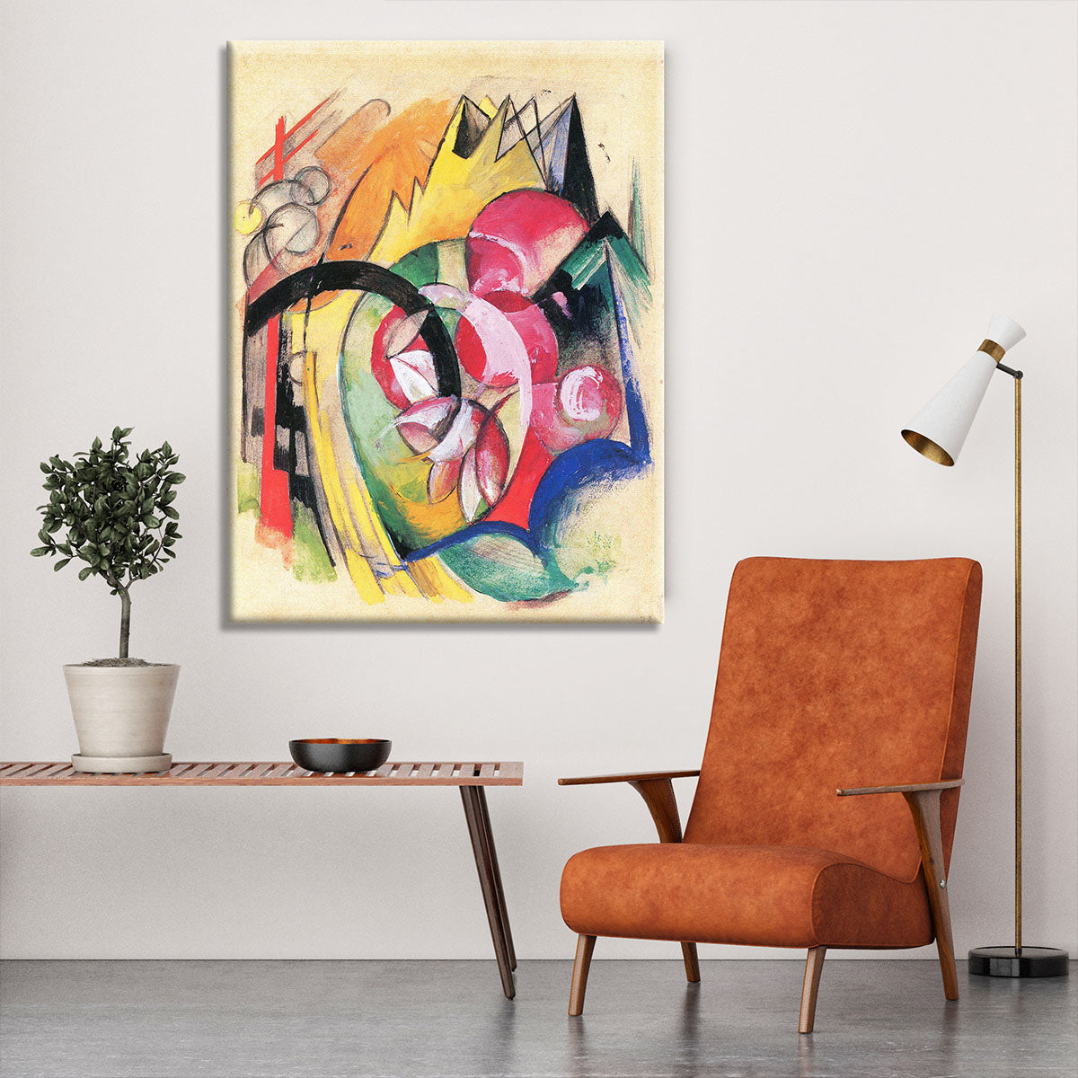 Colored flowers by Franz Marc Canvas Print or Poster - Canvas Art Rocks - 6