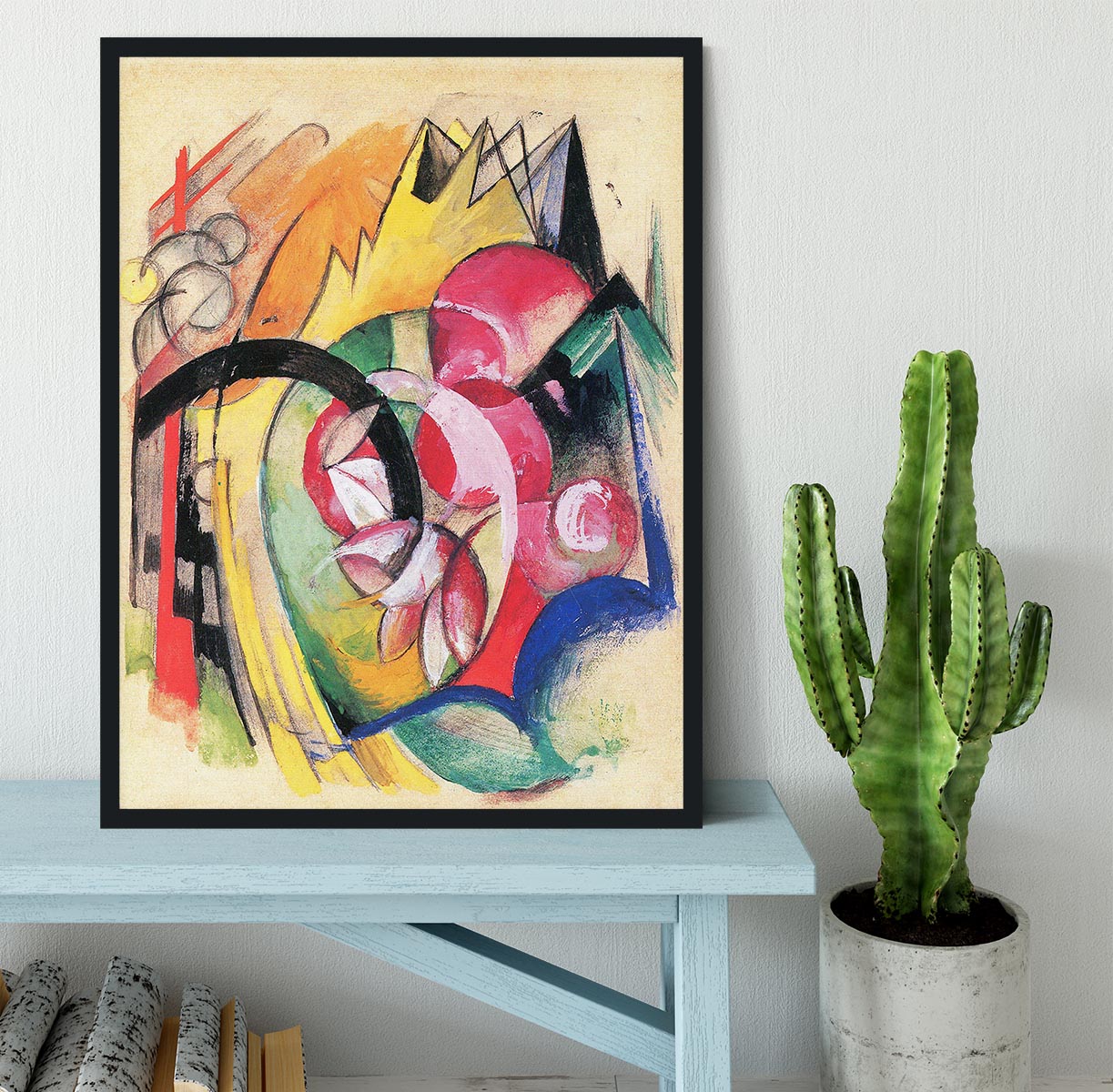 Colored flowers by Franz Marc Framed Print - Canvas Art Rocks - 2