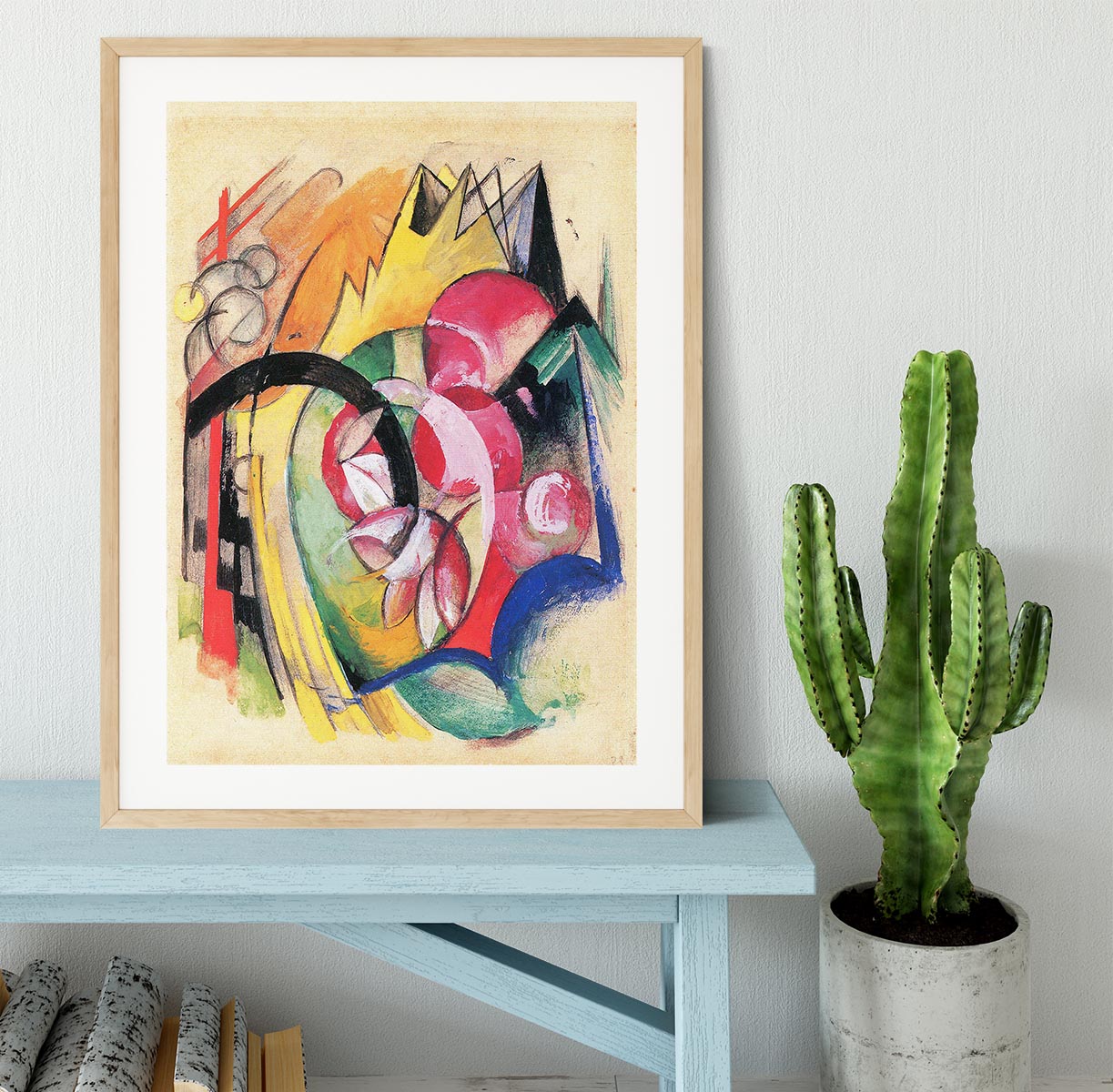 Colored flowers by Franz Marc Framed Print - Canvas Art Rocks - 3
