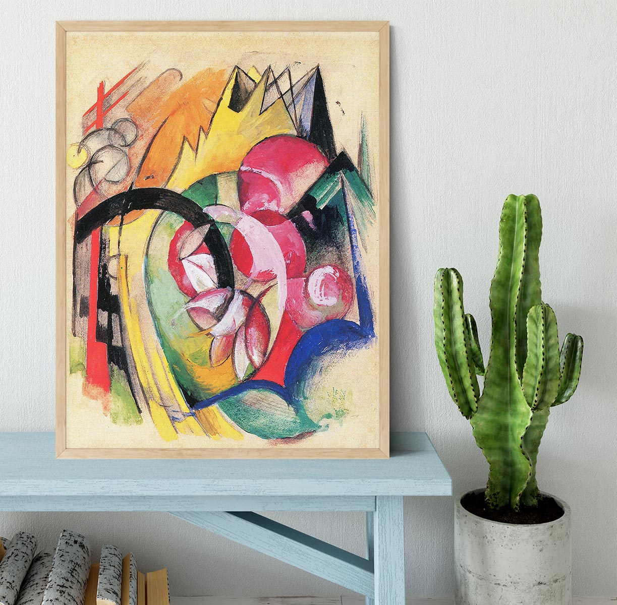 Colored flowers by Franz Marc Framed Print - Canvas Art Rocks - 4
