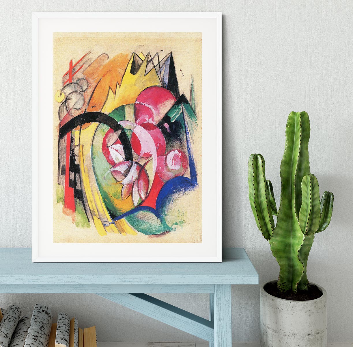 Colored flowers by Franz Marc Framed Print - Canvas Art Rocks - 5