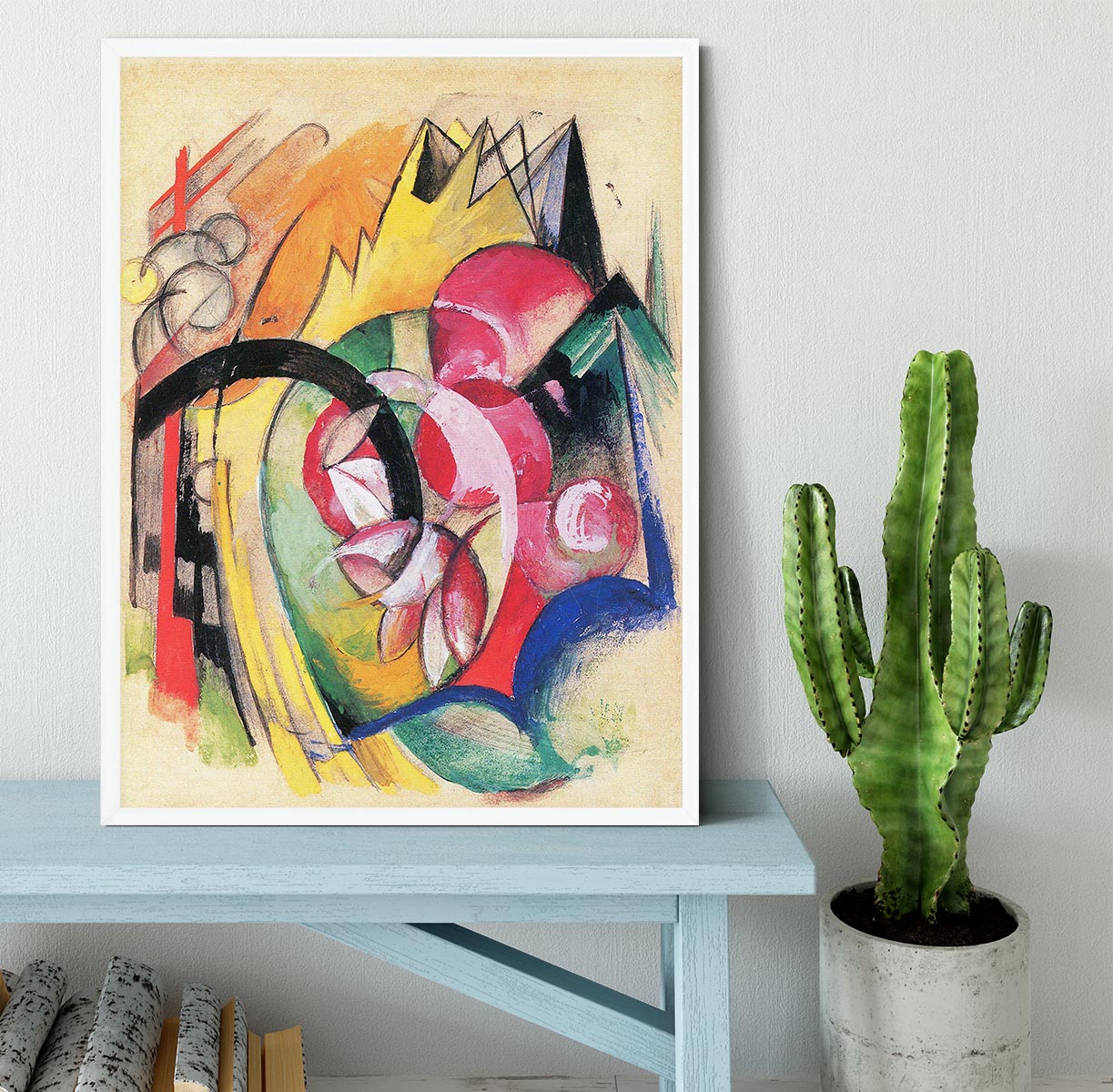 Colored flowers by Franz Marc Framed Print - Canvas Art Rocks -6