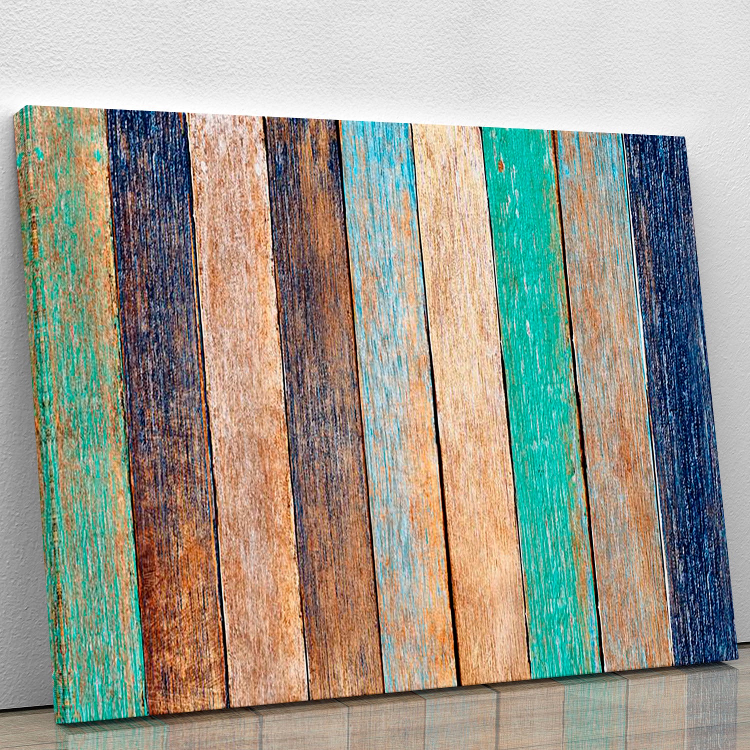 Colorful Wooden Plank Canvas Print or Poster - Canvas Art Rocks - 1