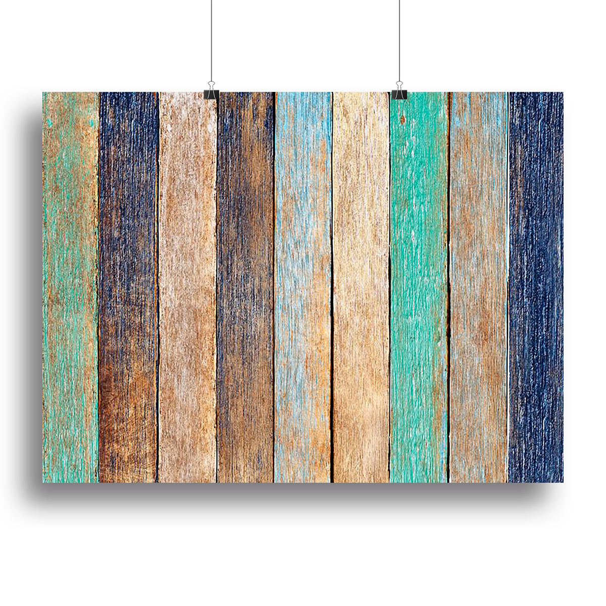 Colorful Wooden Plank Canvas Print or Poster - Canvas Art Rocks - 2