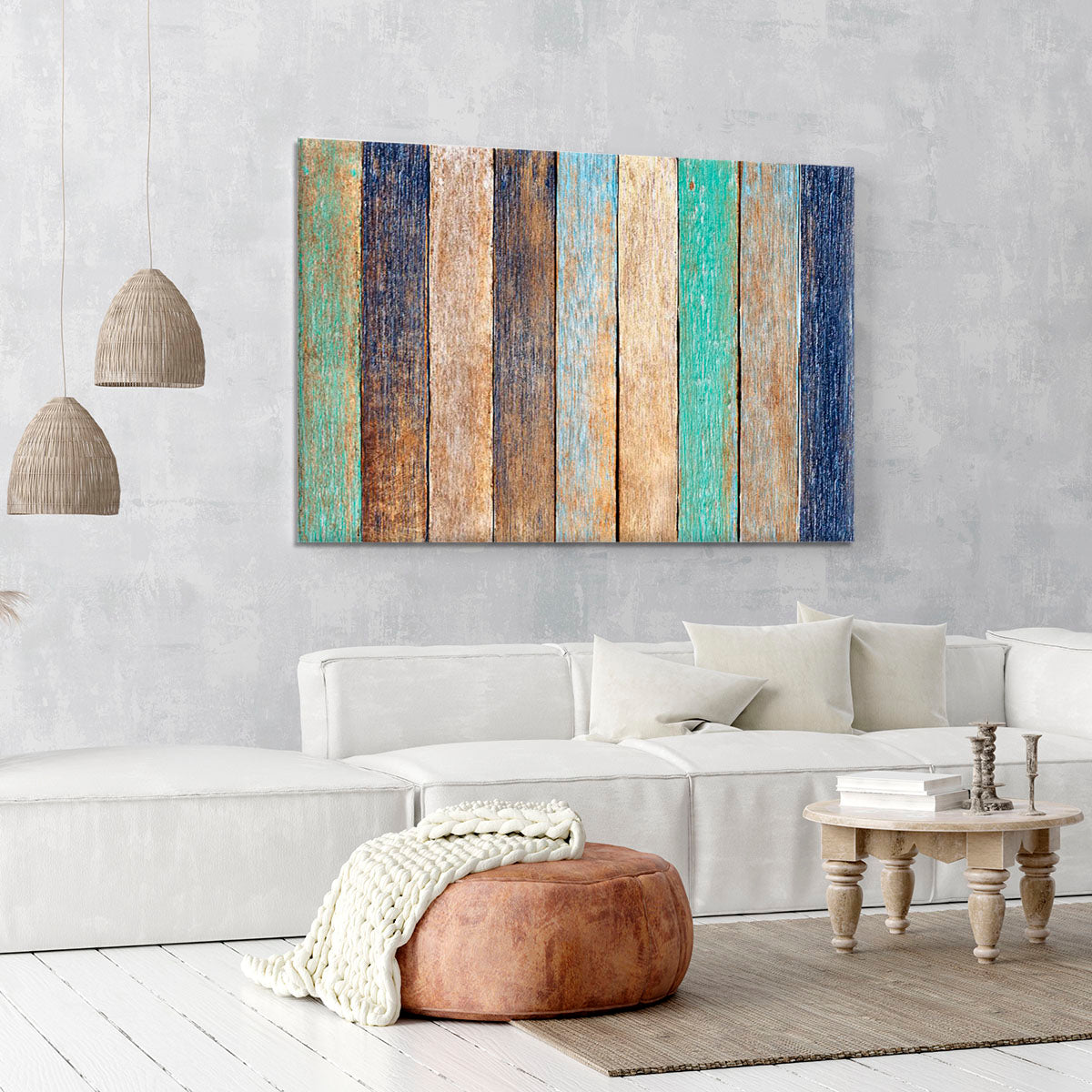 Colorful Wooden Plank Canvas Print or Poster - Canvas Art Rocks - 6
