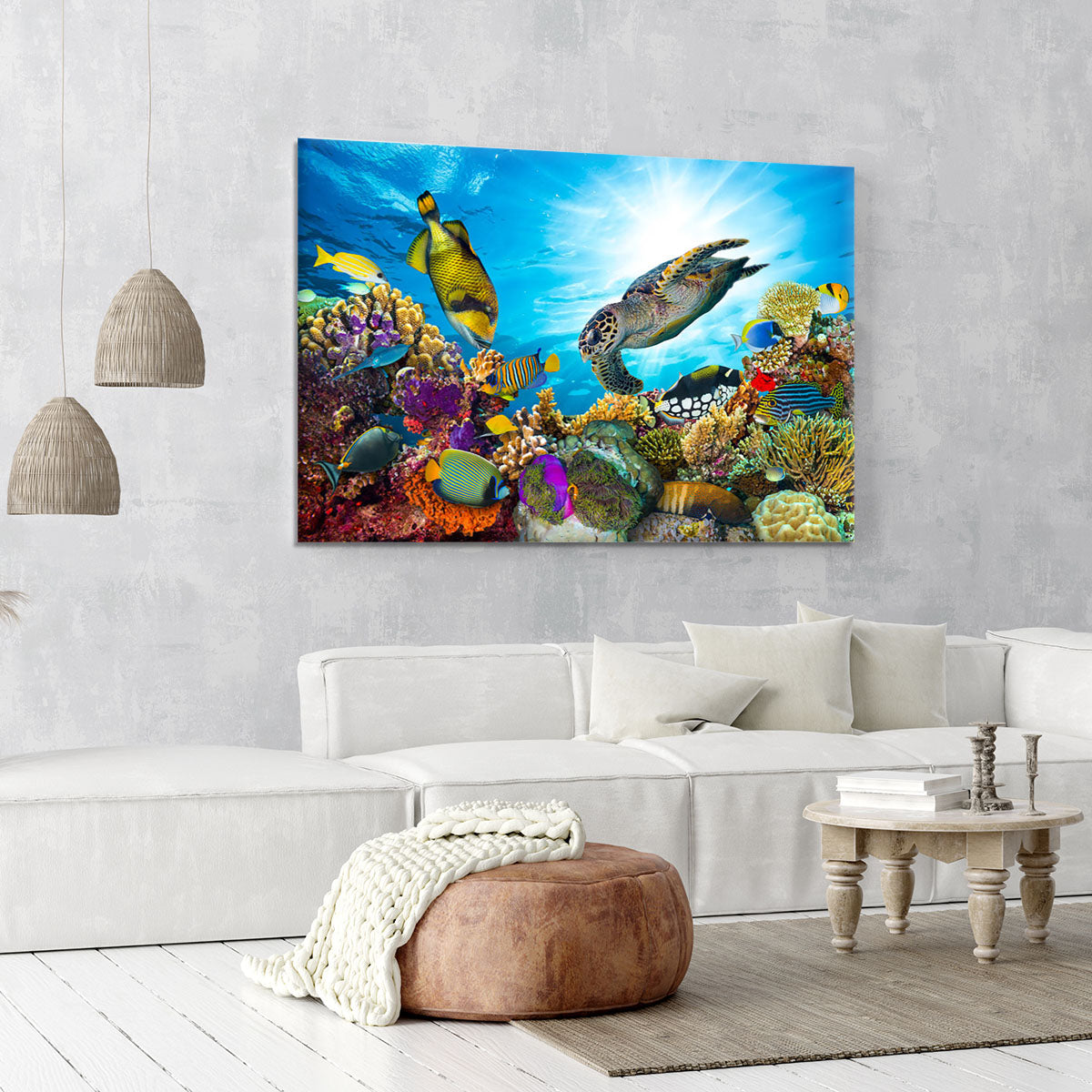 Colorful coral reef Canvas Print or Poster - Canvas Art Rocks - 6