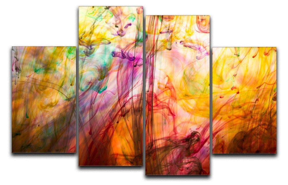 Colorful motion blur background 4 Split Panel Canvas  - Canvas Art Rocks - 1