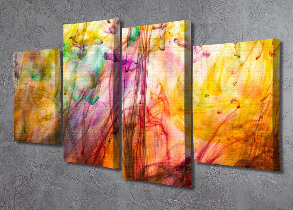 Colorful motion blur background 4 Split Panel Canvas  - Canvas Art Rocks - 2