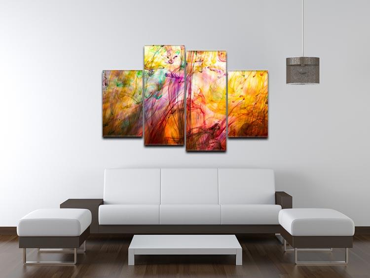 Colorful motion blur background 4 Split Panel Canvas  - Canvas Art Rocks - 3
