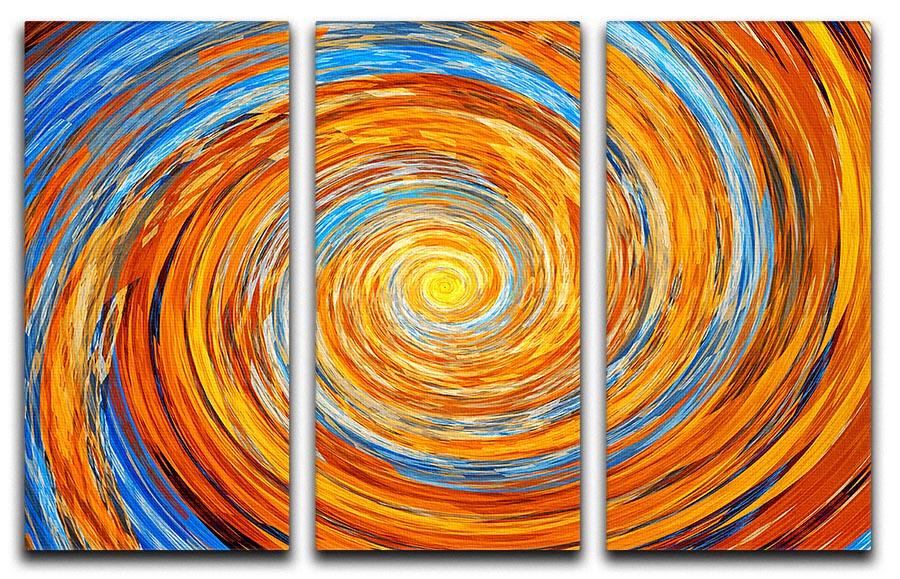 Colorful spiral fractal 3 Split Panel Canvas Print - Canvas Art Rocks - 1