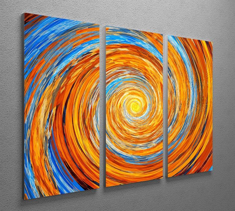 Colorful spiral fractal 3 Split Panel Canvas Print - Canvas Art Rocks - 2