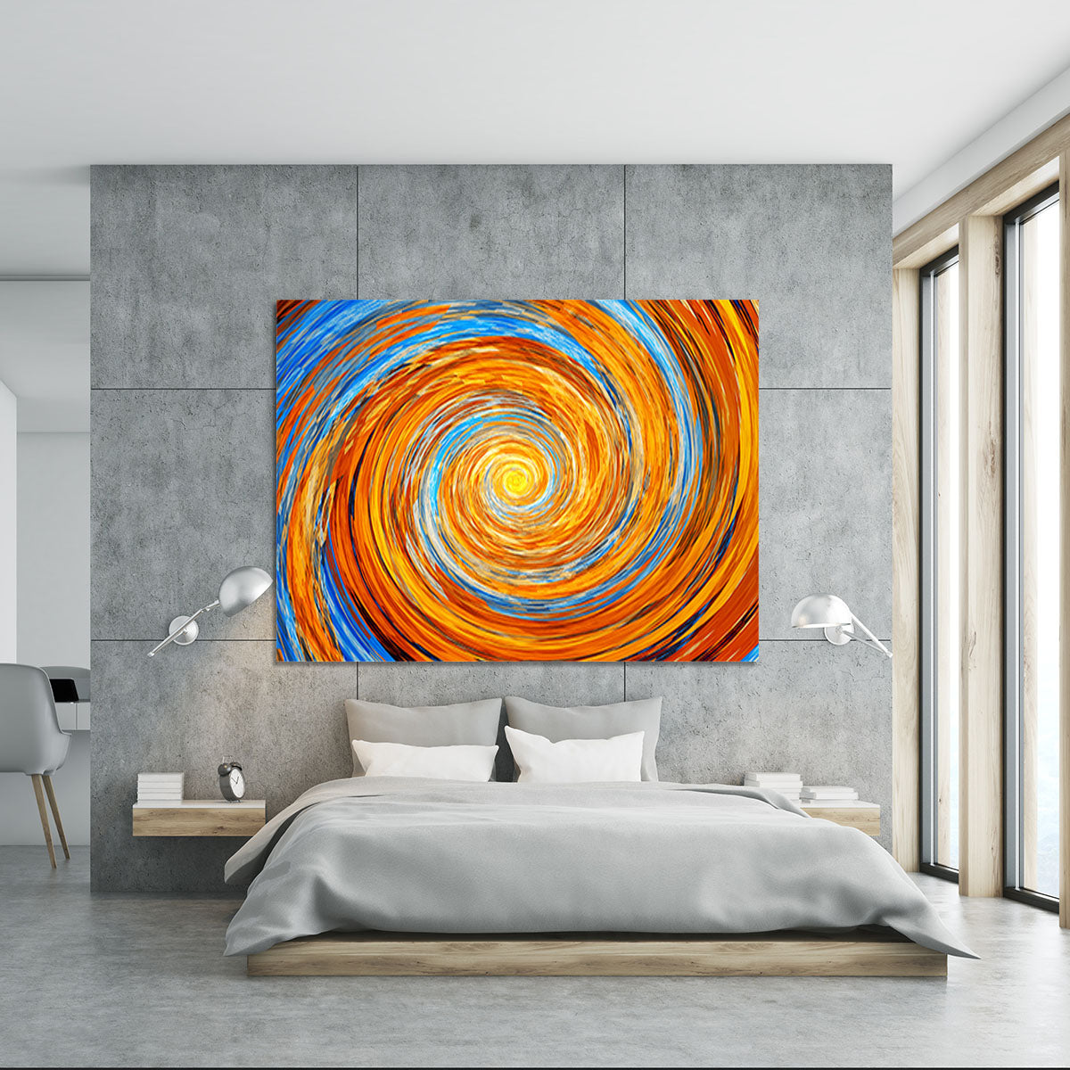 Colorful spiral fractal Canvas Print or Poster - Canvas Art Rocks - 5