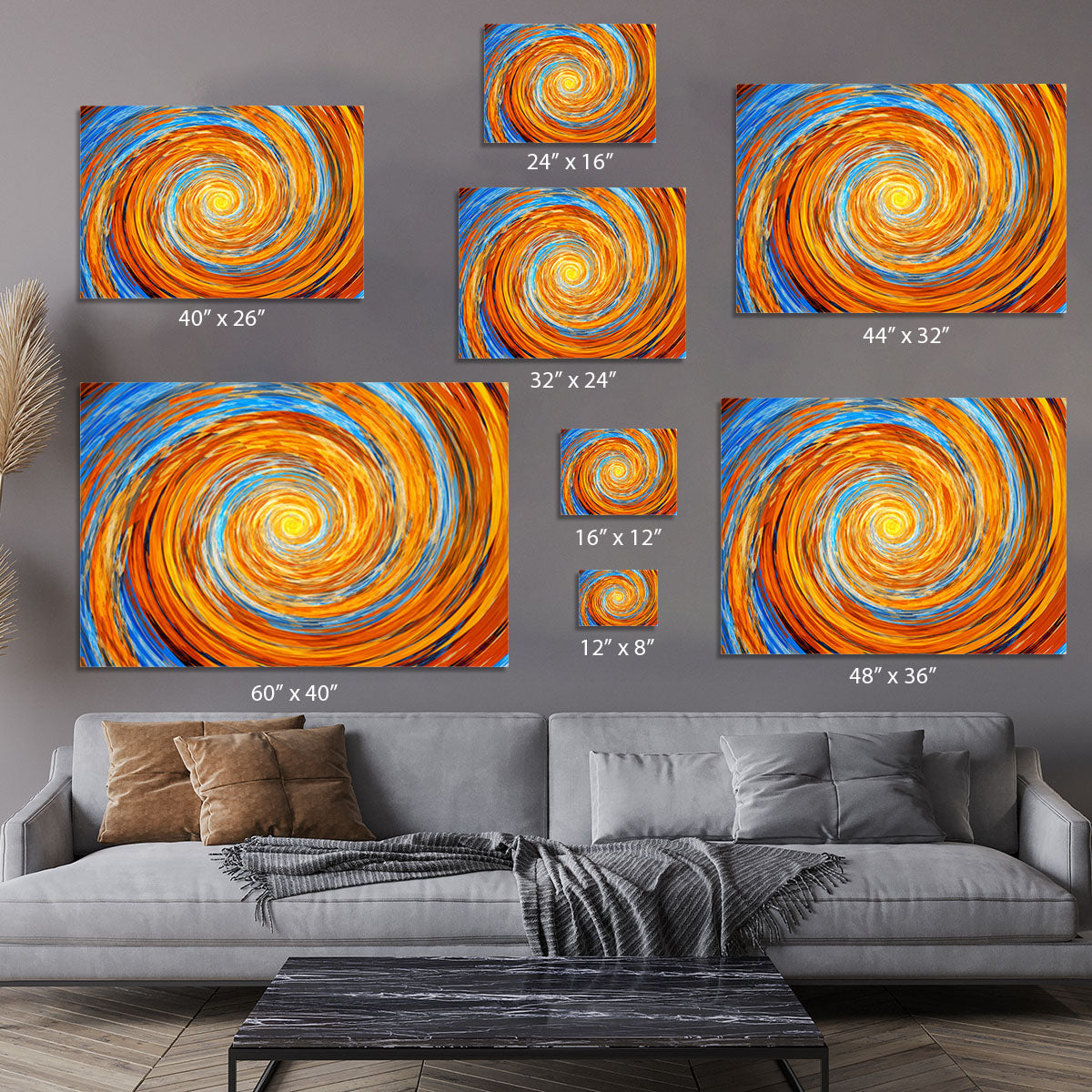 Colorful spiral fractal Canvas Print or Poster - Canvas Art Rocks - 7
