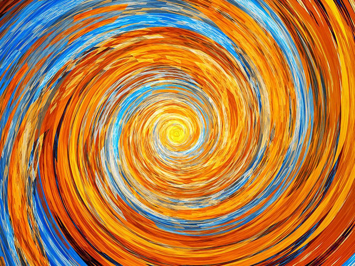 Colorful spiral fractal Wall Mural Wallpaper