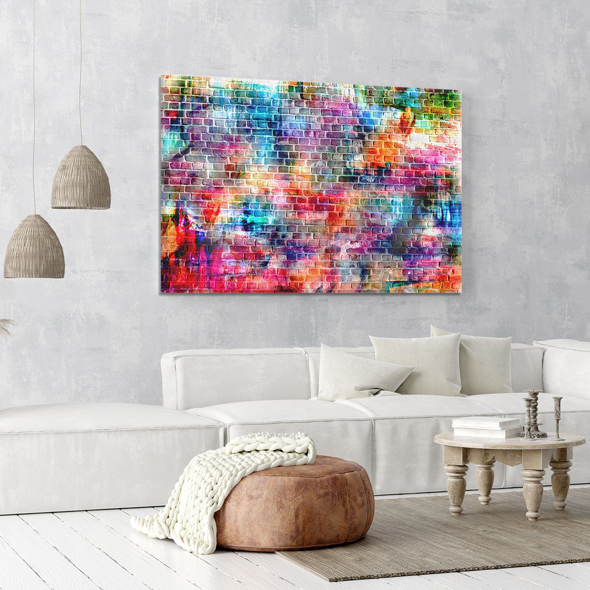 Colorful wall painting art Canvas Print or Poster - Canvas Art Rocks - 6