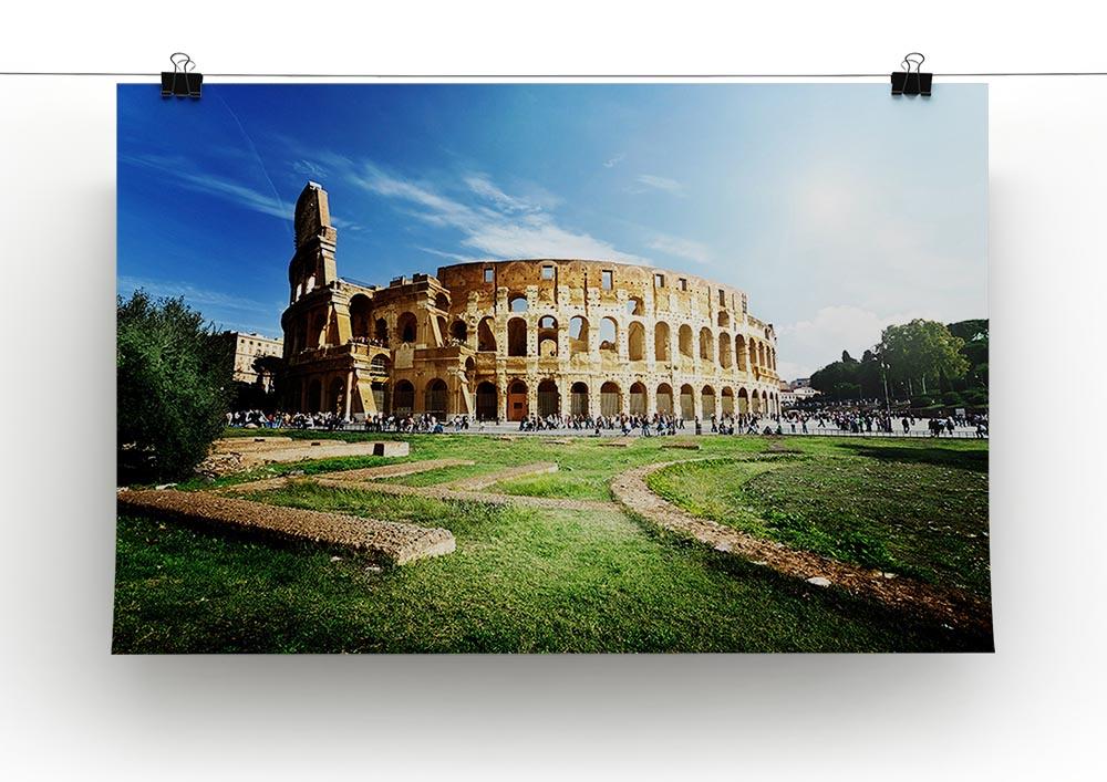 Colosseum Sunny Day in Rome Canvas Print or Poster - Canvas Art Rocks - 2